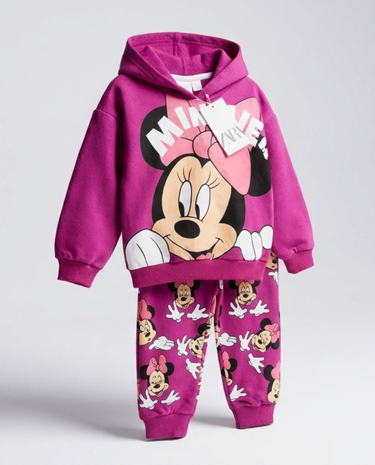 CONJUNTO SUDADERA MINNIE MORADA