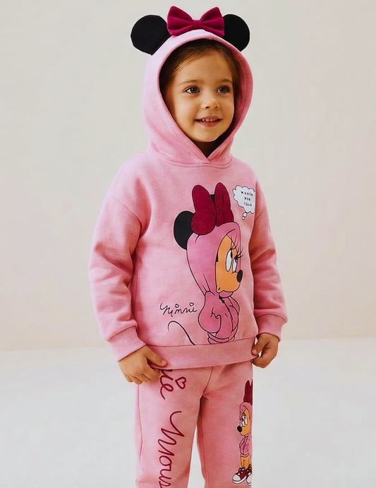 CONJUNTO SUDADERA MINNIE MOUSE ROSA