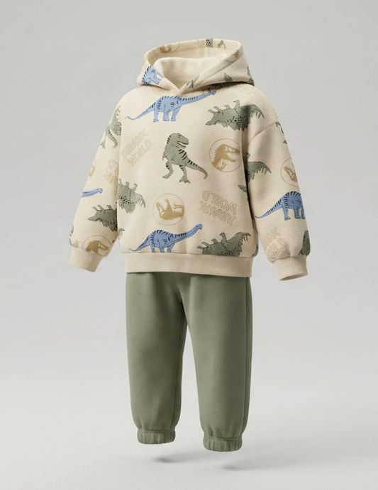 CONJUNTO SUDADERA DINO BEIGE