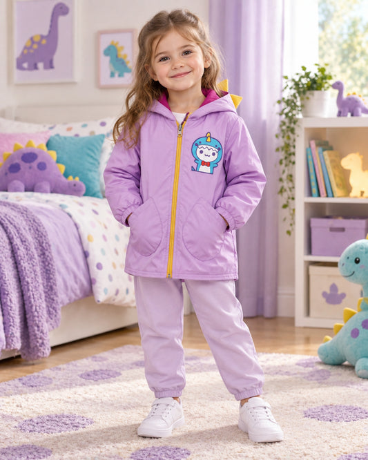 CHAQUETA IMPERMEABLE DINO LILA