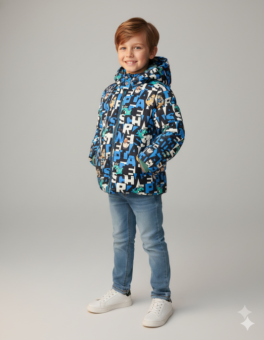 CHAQUETA IMPORTADA DINO AZUL