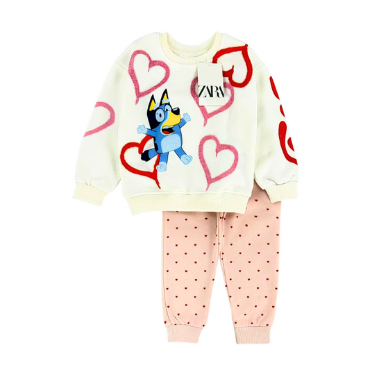 CONJUNTO SUDADERA BLUEY ROSA