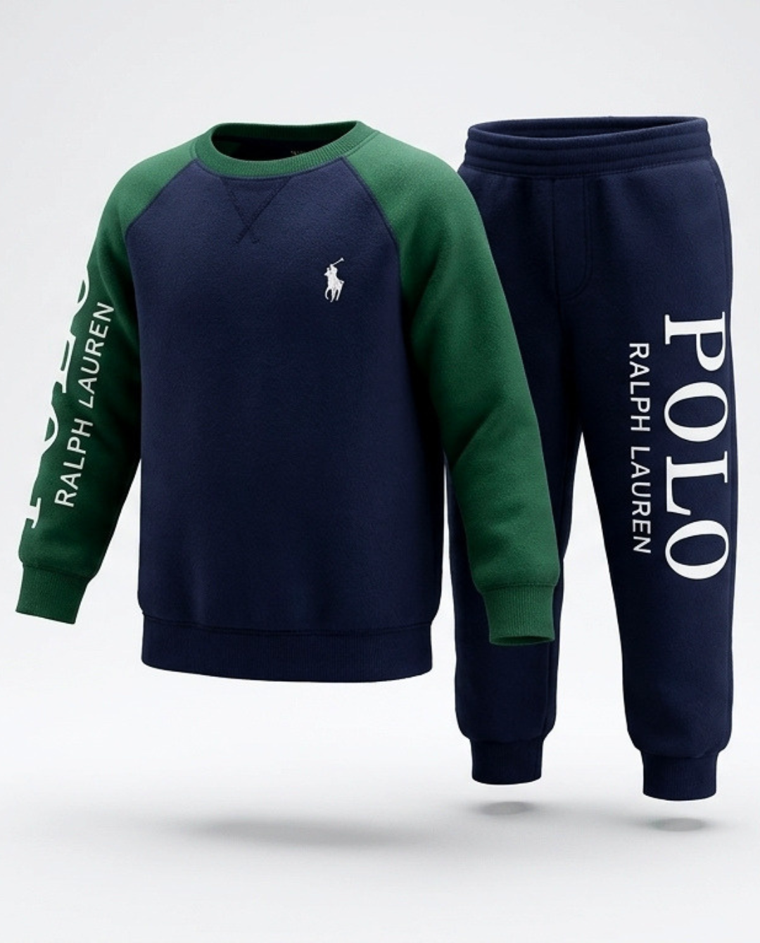 CONJUNTO SUDADERA POLO VERDE AZUL