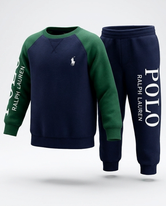 CONJUNTO SUDADERA POLO VERDE AZUL