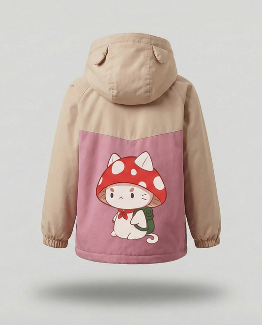 CHAQUETA IMPERMEABLE HONGUITO ROSA