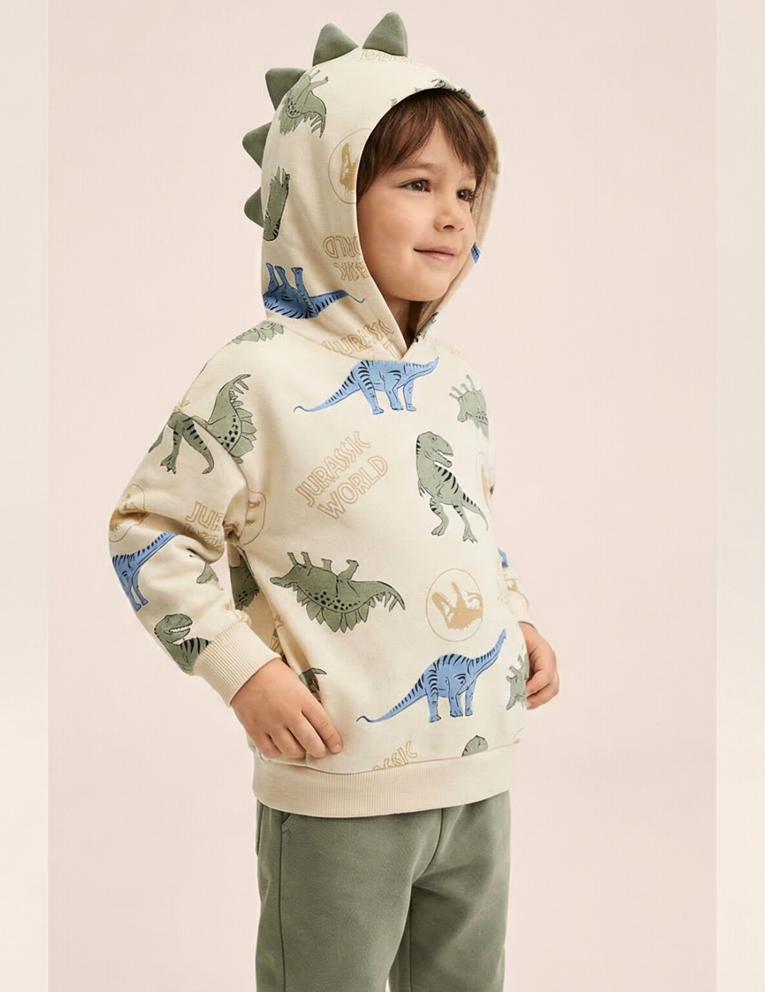 CONJUNTO SUDADERA DINO BEIGE