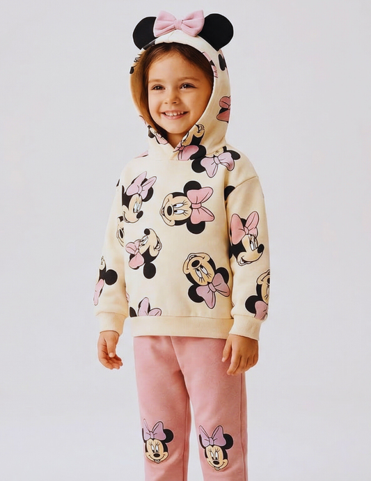 CONJUNTO SUDADERA MINNIE MOUSE PANTALON ROSA