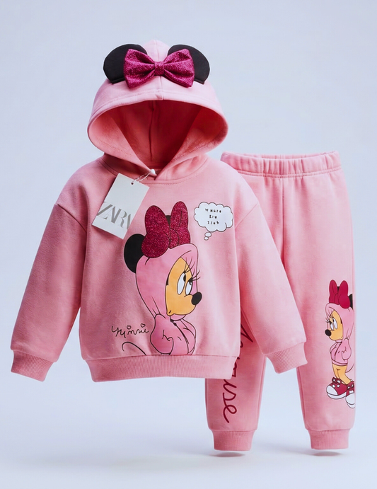 CONJUNTO SUDADERA MINNIE MOUSE ROSA