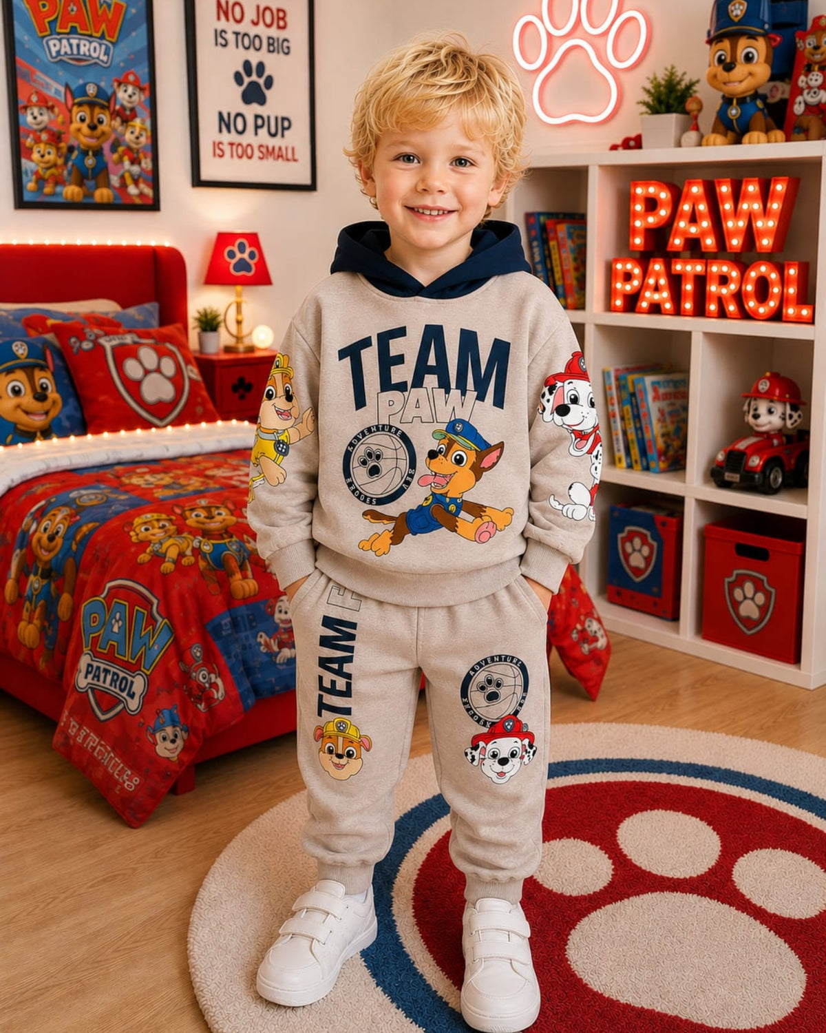 CONJUNTO SUDADERA PAW PATROL GRIS