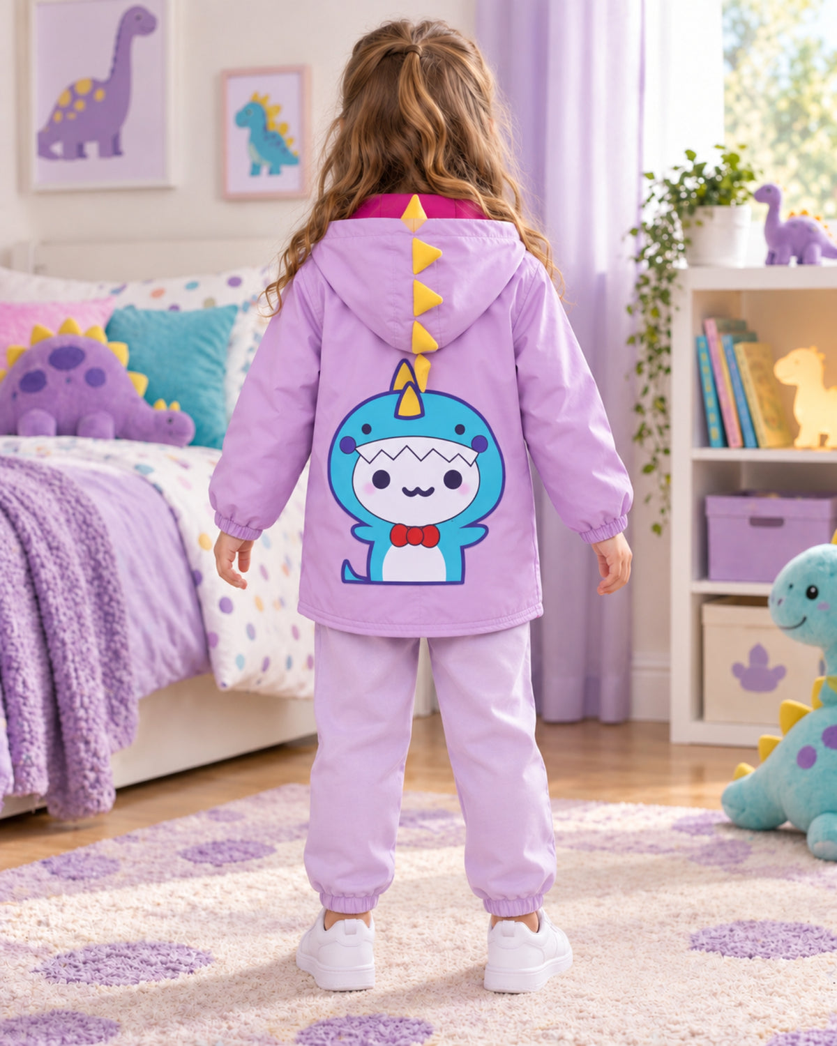 CHAQUETA IMPERMEABLE DINO LILA