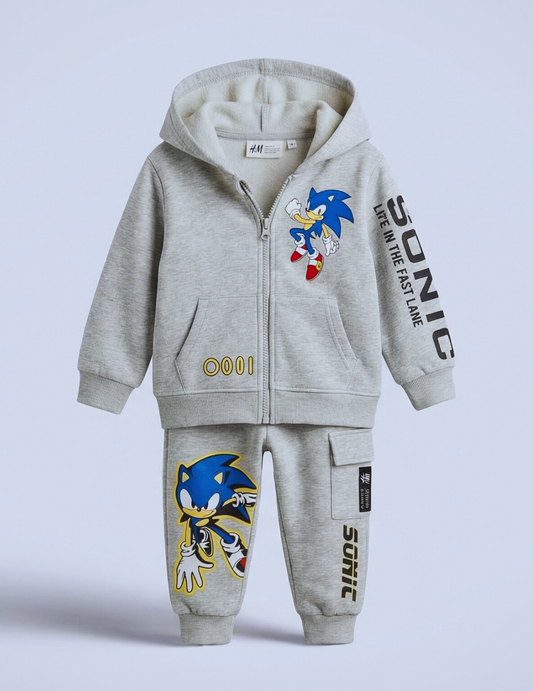 CONJUNTO SUDADERA SONIC GRIS