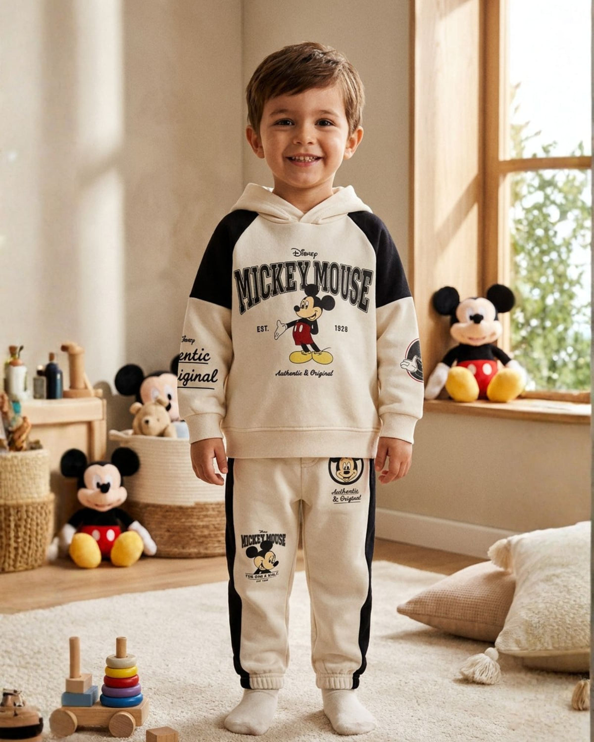 CONJUNTO SUDADERA MICKEY MOUSE BLANCO