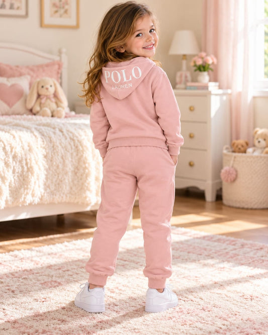 CONJUNTO SUDADERA POLO ROSA