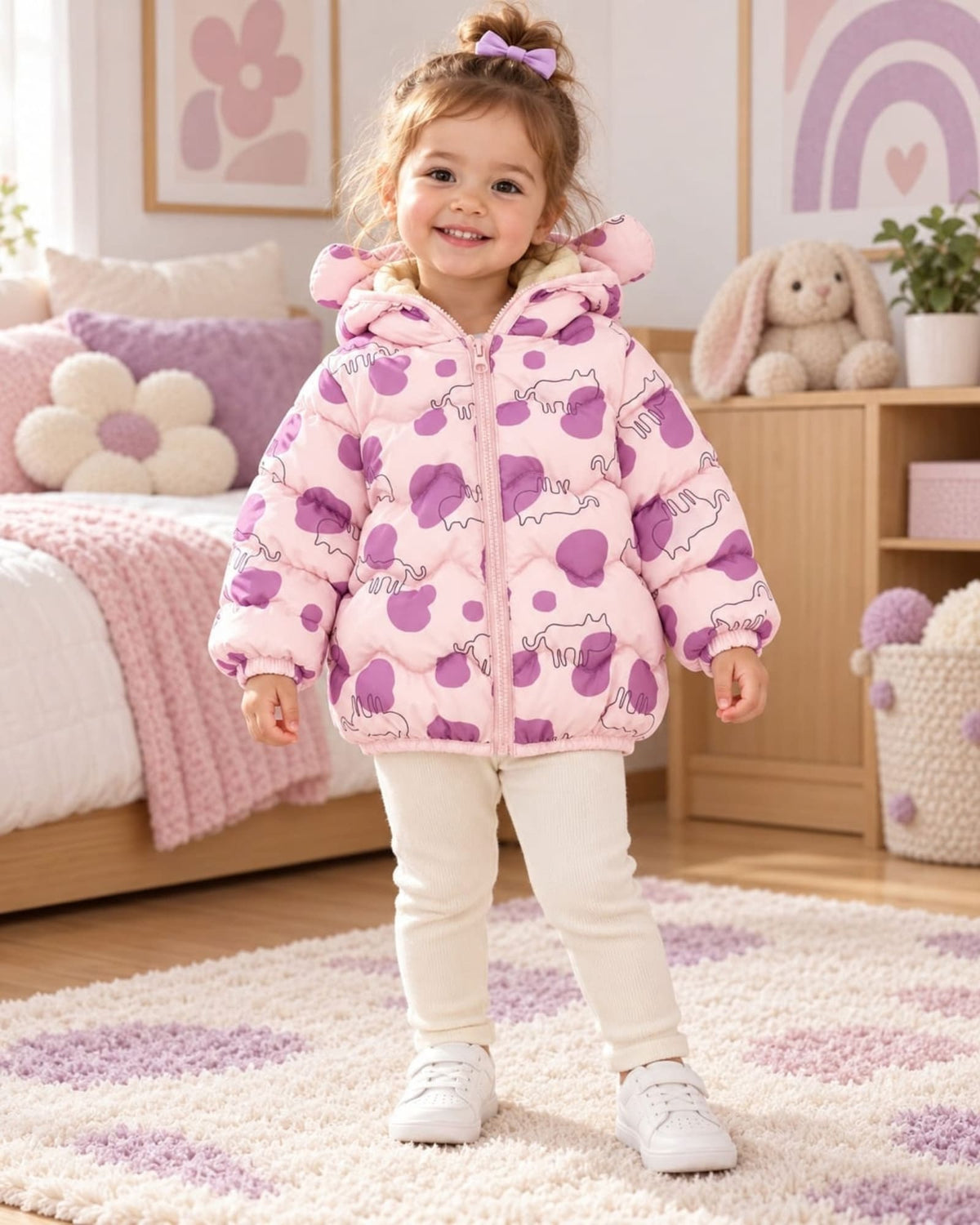 CHAQUETA ACOLCHADA GATICOS LILA