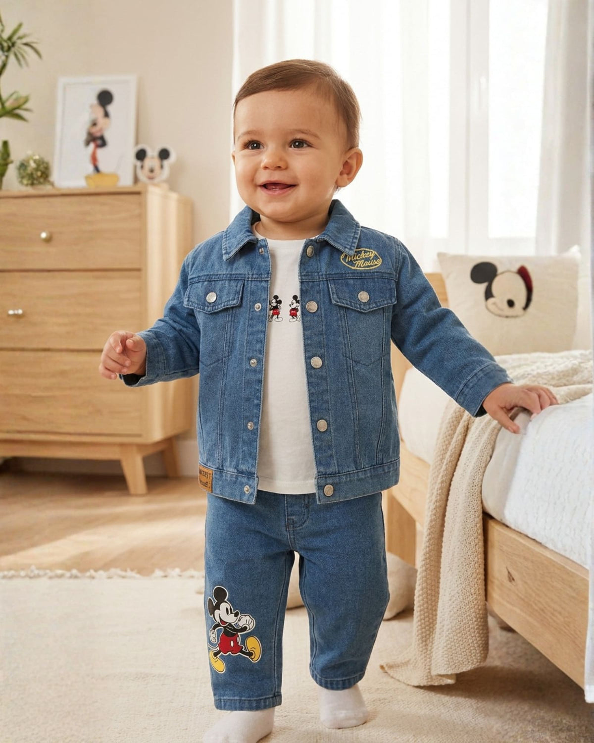 CONJUNTO IMPORTADO MICKEY MOUSE 3 PIEZAS