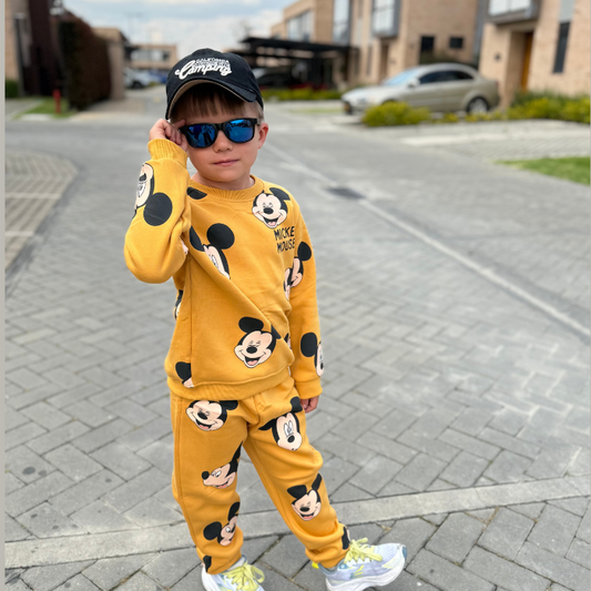 CONJUNTO SUDADERA MICKEY AMARILLA