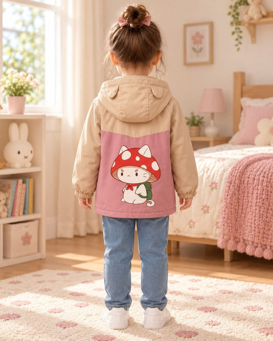 CHAQUETA IMPERMEABLE HONGUITO ROSA