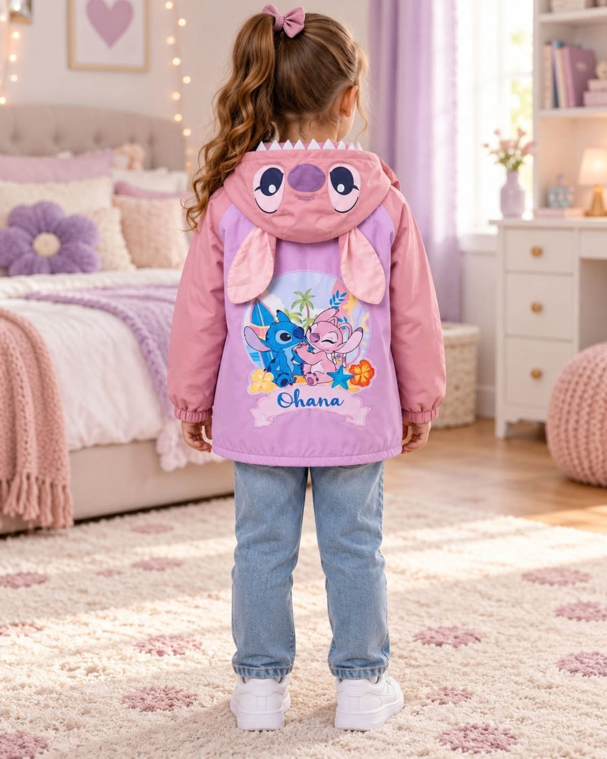 CHAQUETA IMPERMEABLE ANGELA Y STITCH