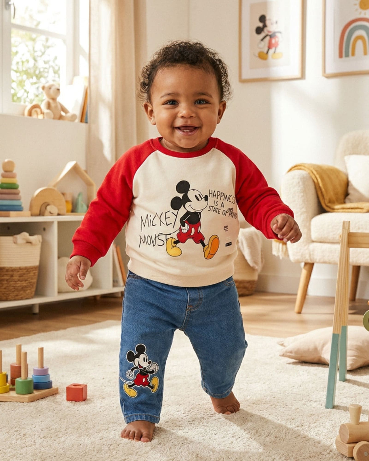 CONJUNTO IMPORTADO MICKEY MOUSE 2 PIEZAS