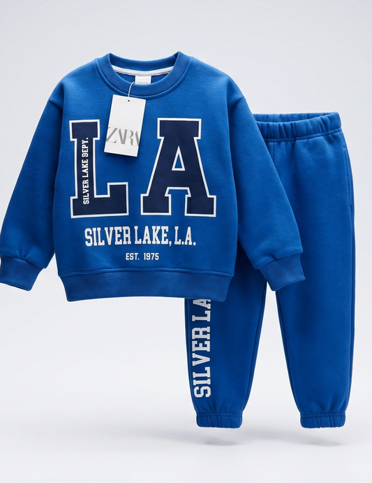 CONJUNTO SUDADERA L.A SILVER AZUL