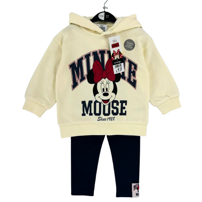 CONJUNTO IMPORTADO DISNEY BUZO CAPOTA + LEGGINGS MINNIE AZUL