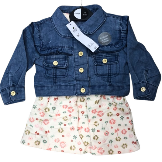 CONJUNTO IMPORTADO VESTIDO + CHAQUETA JEAN