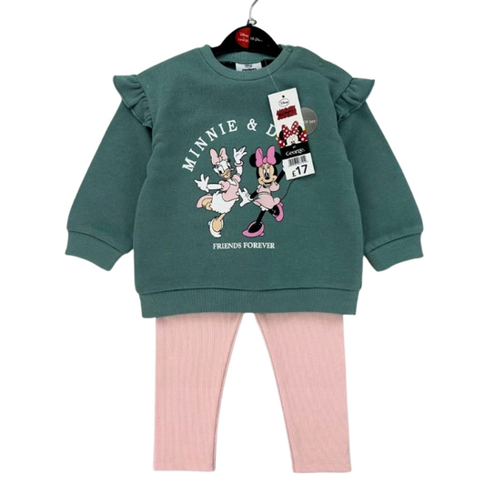 CONJUNTO IMPORTADO DISNEY BUZO + LEGGINGS MINNIE VERDE