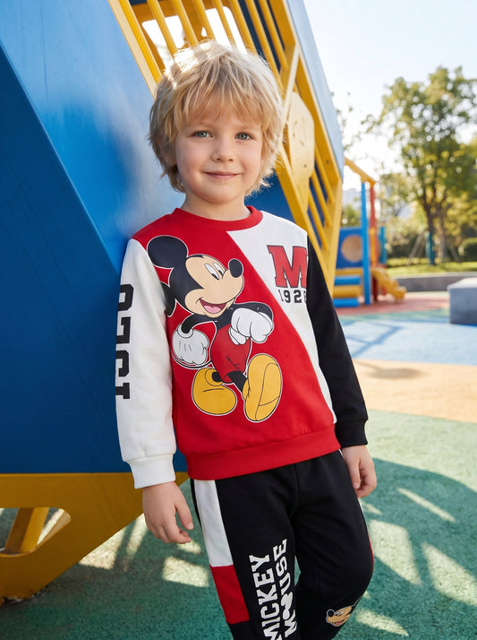 CONJUNTO SUDADERA MICKEY MOUSE ROJO BLANCO