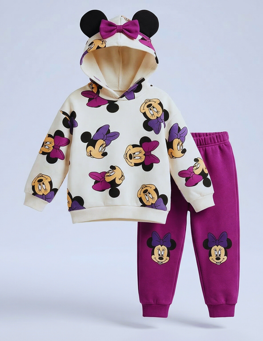 CONJUNTO SUDADERA MINNIE PANTALÓN MORADO
