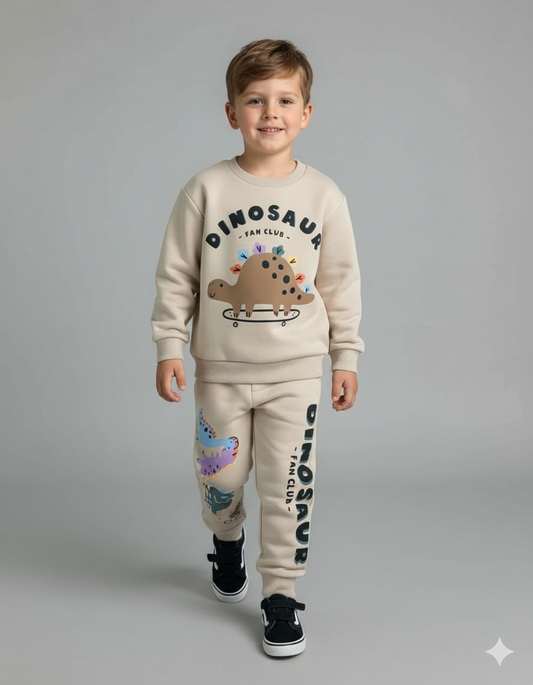 CONJUNTO SUDADERA DINO BEIGE