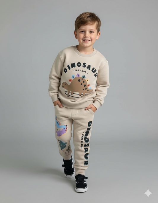 CONJUNTO SUDADERA DINO BEIGE