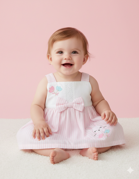 VESTIDO ENTERIZO CONEJITO & RAYAS