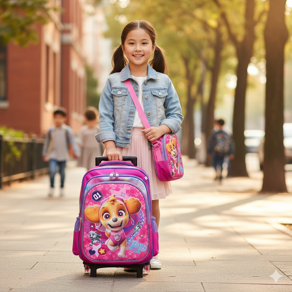 KIT X3 MALETA RUEDAS + CARTUCHERA + LONCHERA SKYE