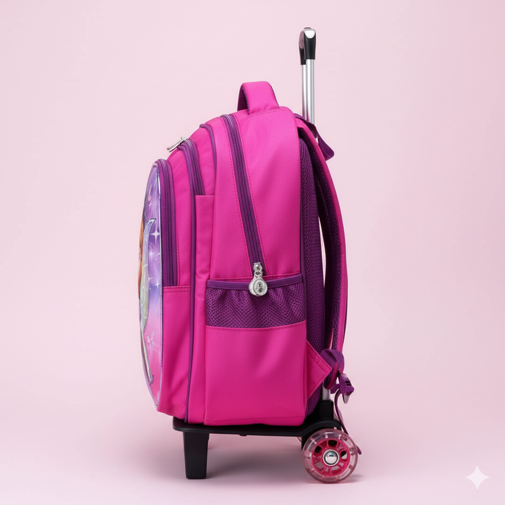 KIT X3 MALETA RUEDAS + CARTUCHERA + LONCHERA PRINCESA SOFIA