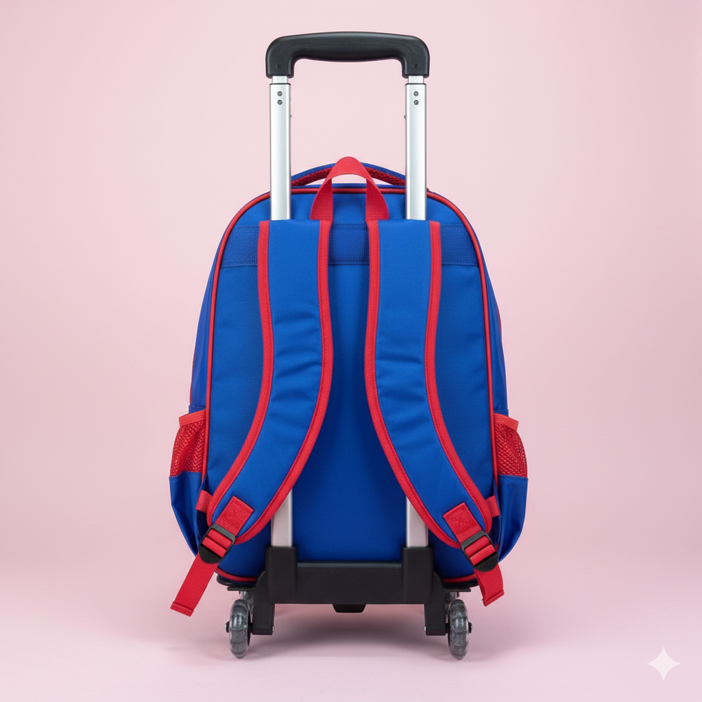 KIT X3 MALETA RUEDAS + CARTUCHERA + LONCHERA SPIDERMAN