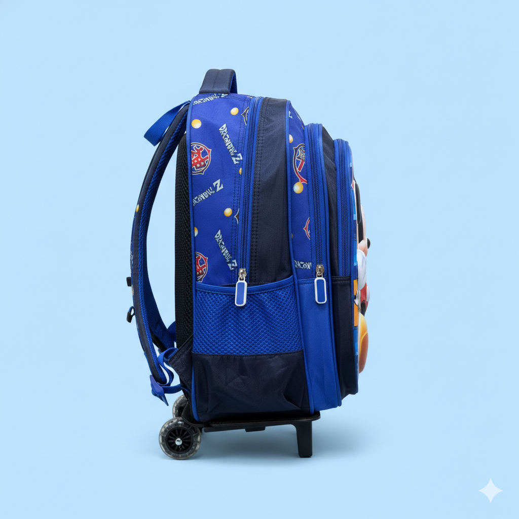 KIT X3 MALETA RUEDAS + CARTUCHERA + LONCHERA MICKEY AZUL