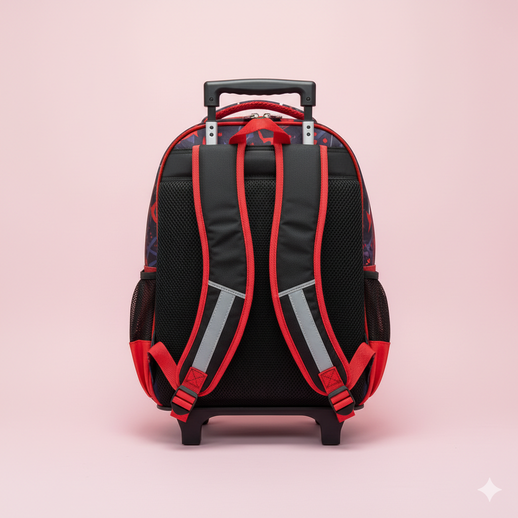 KIT X3 MALETA RUEDAS + CARTUCHERA + LONCHERA MICKEY ROJA