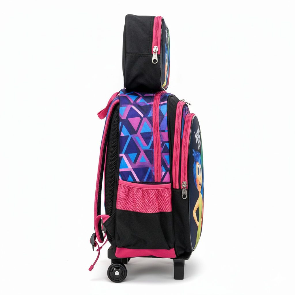 KIT X3 MALETA DOBLE RUEDAS + CARTUCHERA + LONCHERA INTENSAMENTE