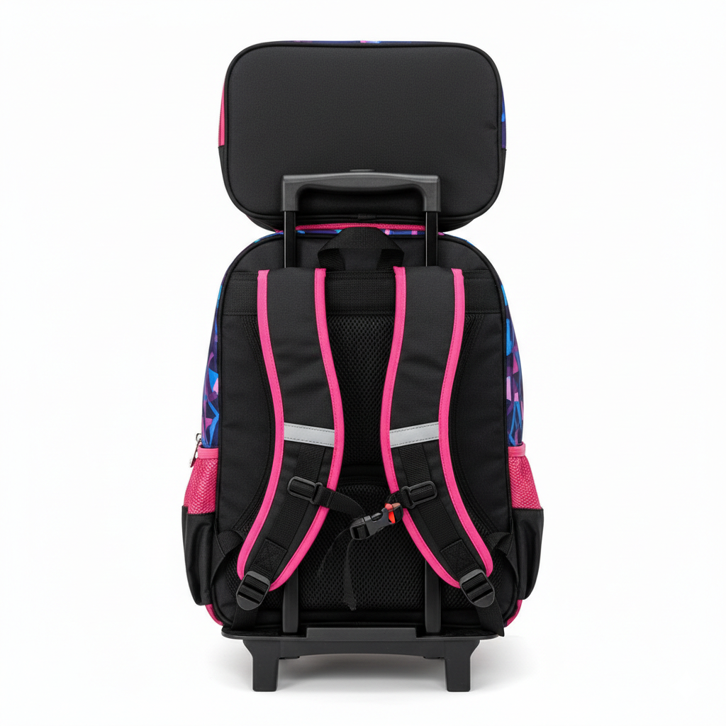 KIT X3 MALETA DOBLE RUEDAS + CARTUCHERA + LONCHERA INTENSAMENTE