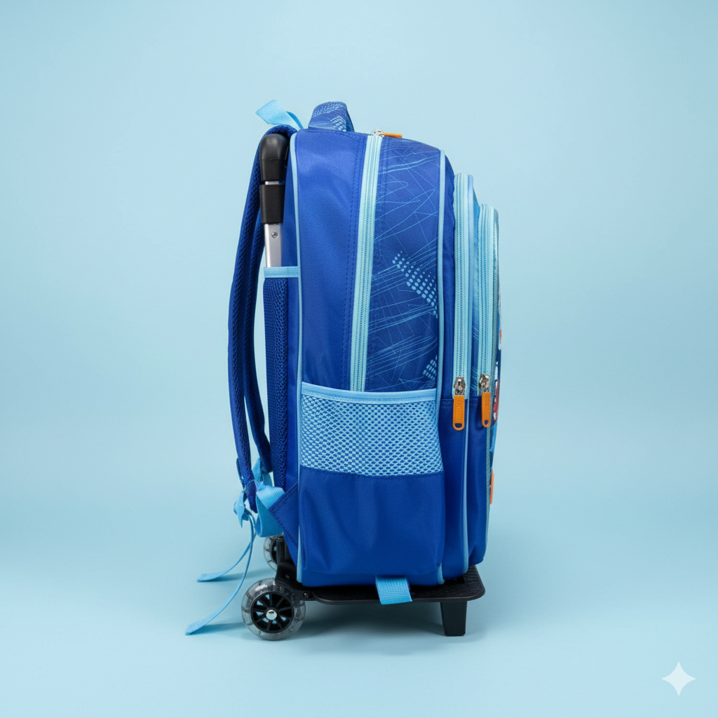 KIT X3 MALETA DOBLE RUEDAS + CARTUCHERA + LONCHERA PICACHU