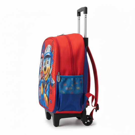 KIT X3 MALETA DOBLE RUEDAS + CARTUCHERA + LONCHERA MARSHAL ROJO