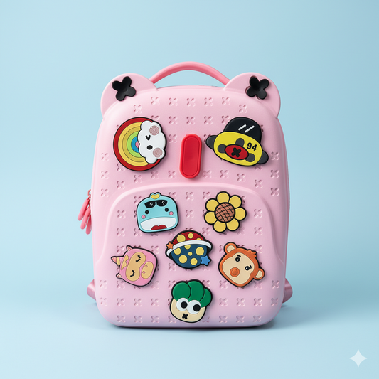 KIT X2 MALETA RIGIDA + LONCHERA + PINES ROSADA