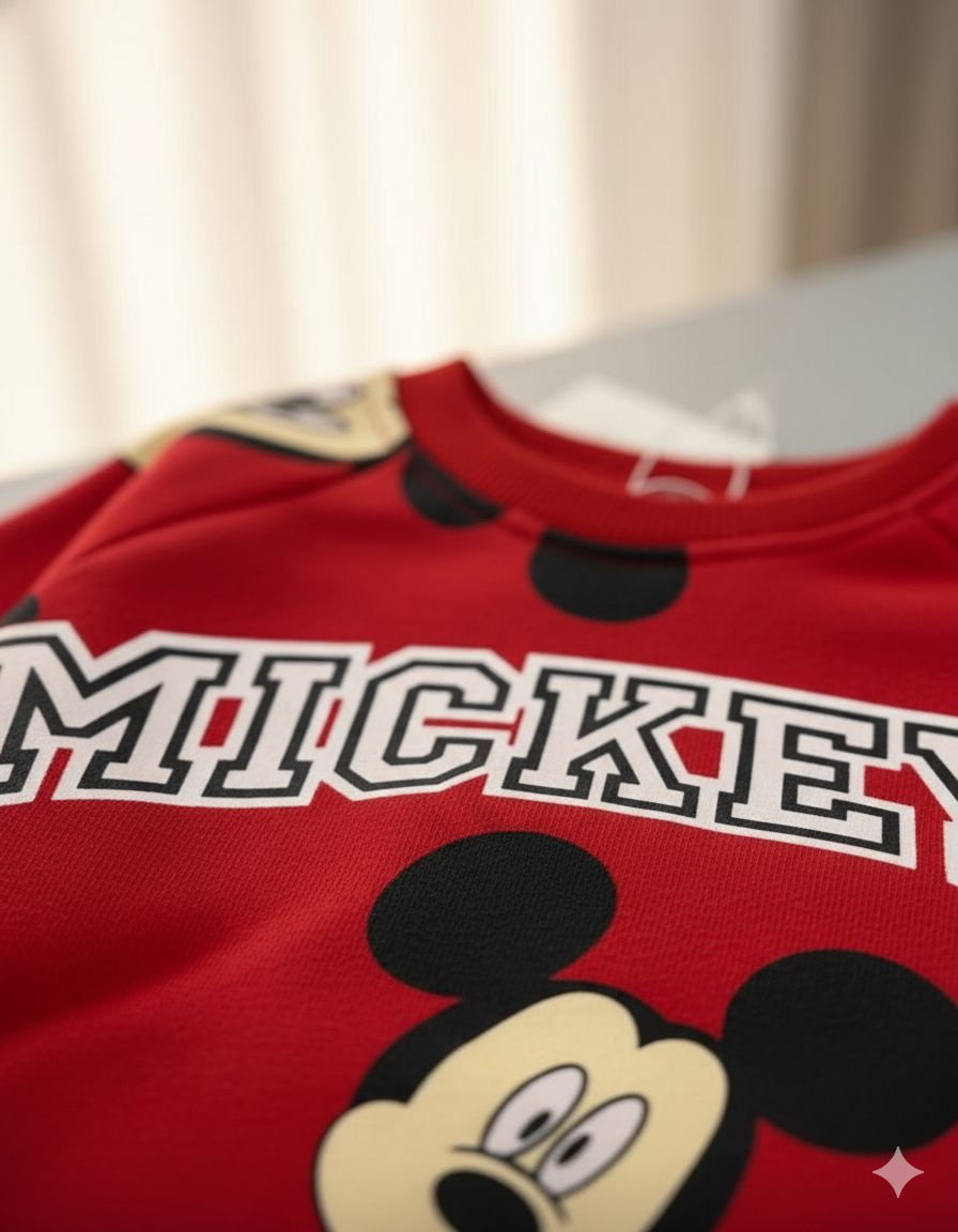 CONJUNTO SUDADERA MICKEY ROJO