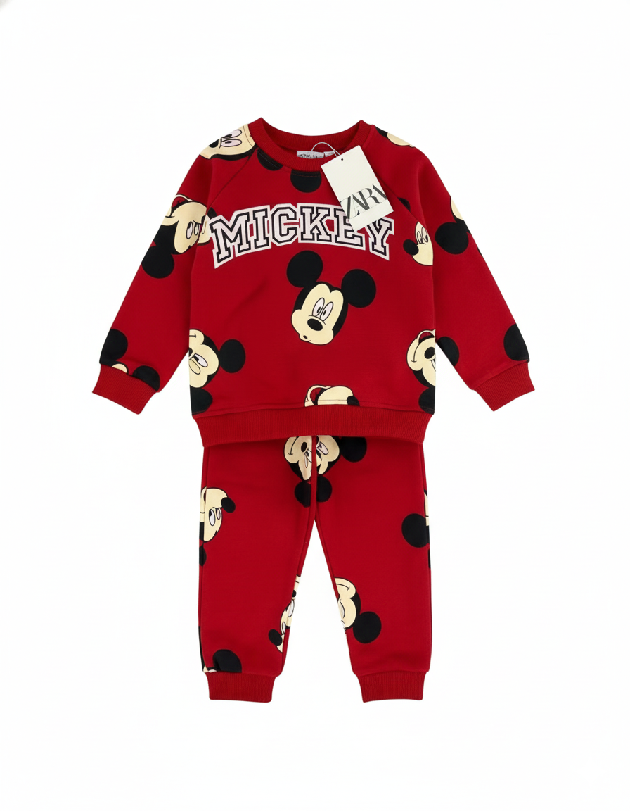 CONJUNTO SUDADERA MICKEY ROJO