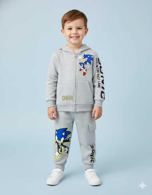 CONJUNTO SUDADERA SONIC GRIS