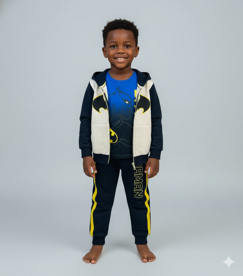 CONJUNTO SUDADERA BATMAN 3 PIEZAS