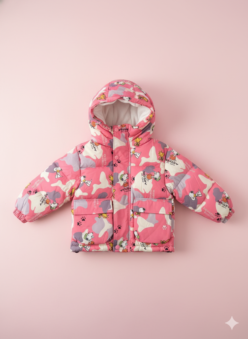 CHAQUETA IMPORTADA SNOOPY ROSA