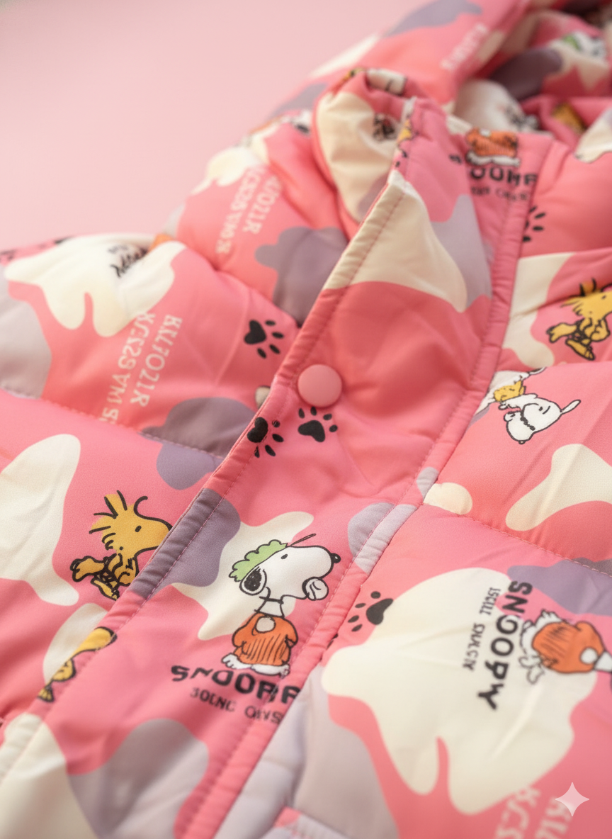 CHAQUETA IMPORTADA SNOOPY ROSA