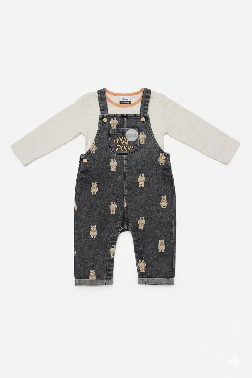 CONJUNTO IMPORTADO OVEROL JEAN WINNIE POOH