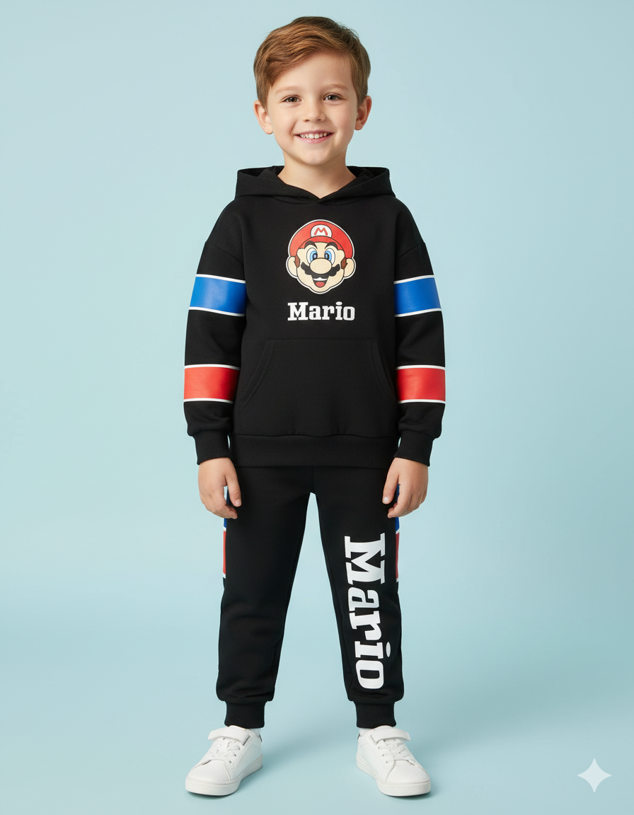 CONJUNTO SUDADERA MARIO NEGRA